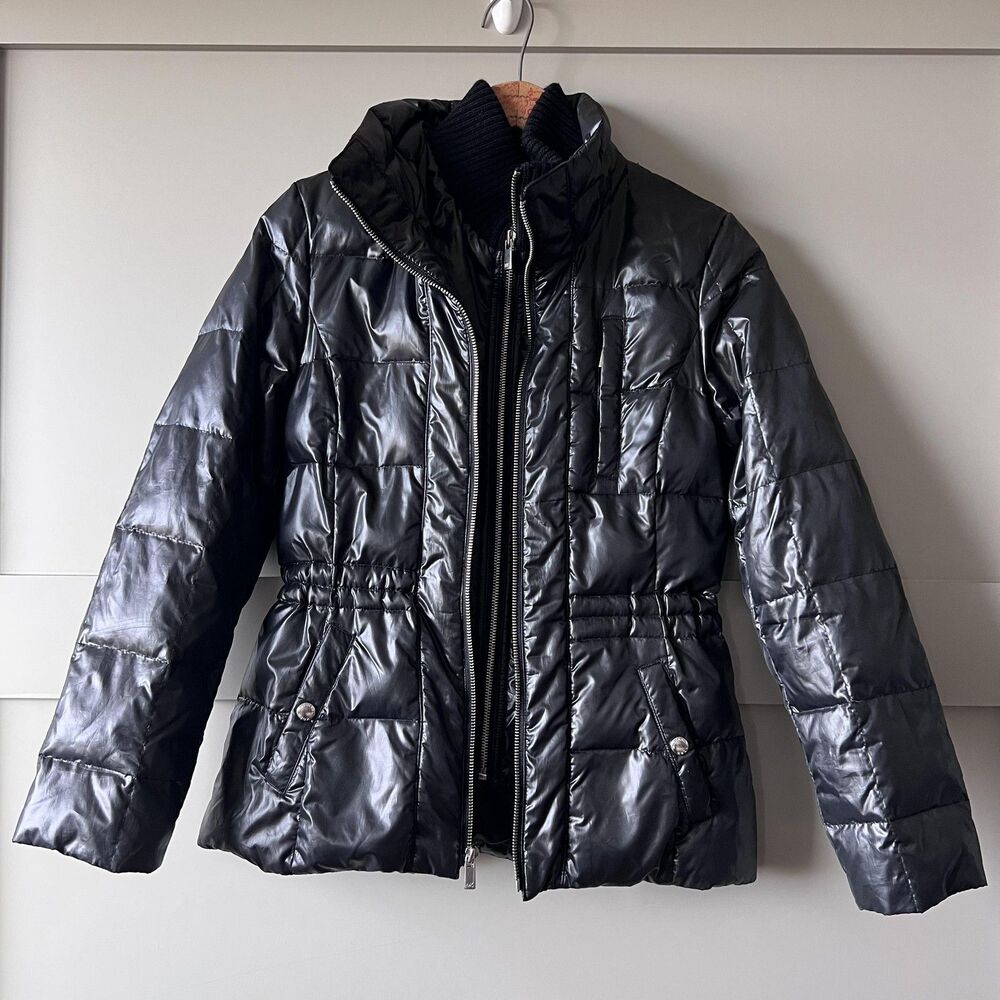 Michael‎ Michael Kors Jacket Womens Petite Petite Black Puffer Quilted Down Coat